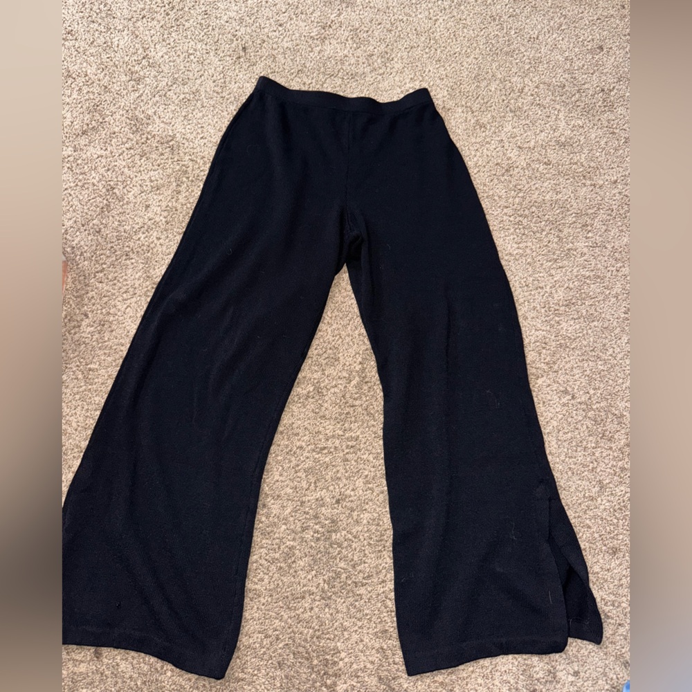 St. John Navy Blue Wide Leg Pants